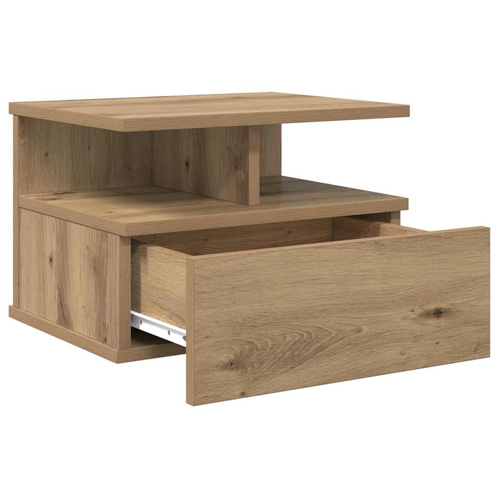 vidaXL Lustro Nocne 2 szt. Dąb rzemieślniczy 40 x 31 x 28 cm