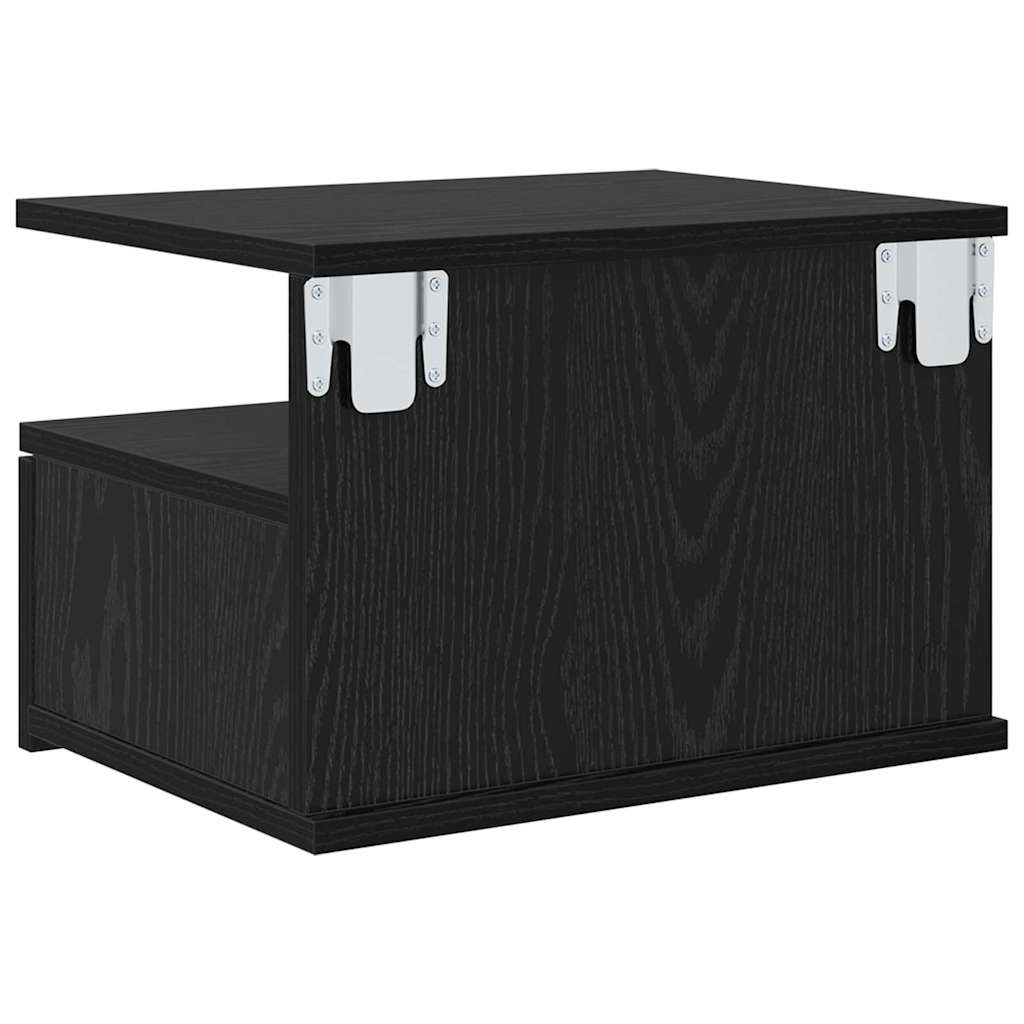 vidaXL Lustro Nocne Czarny Dąb 40 x 31 x 28 cm Materiał drewnopochodny