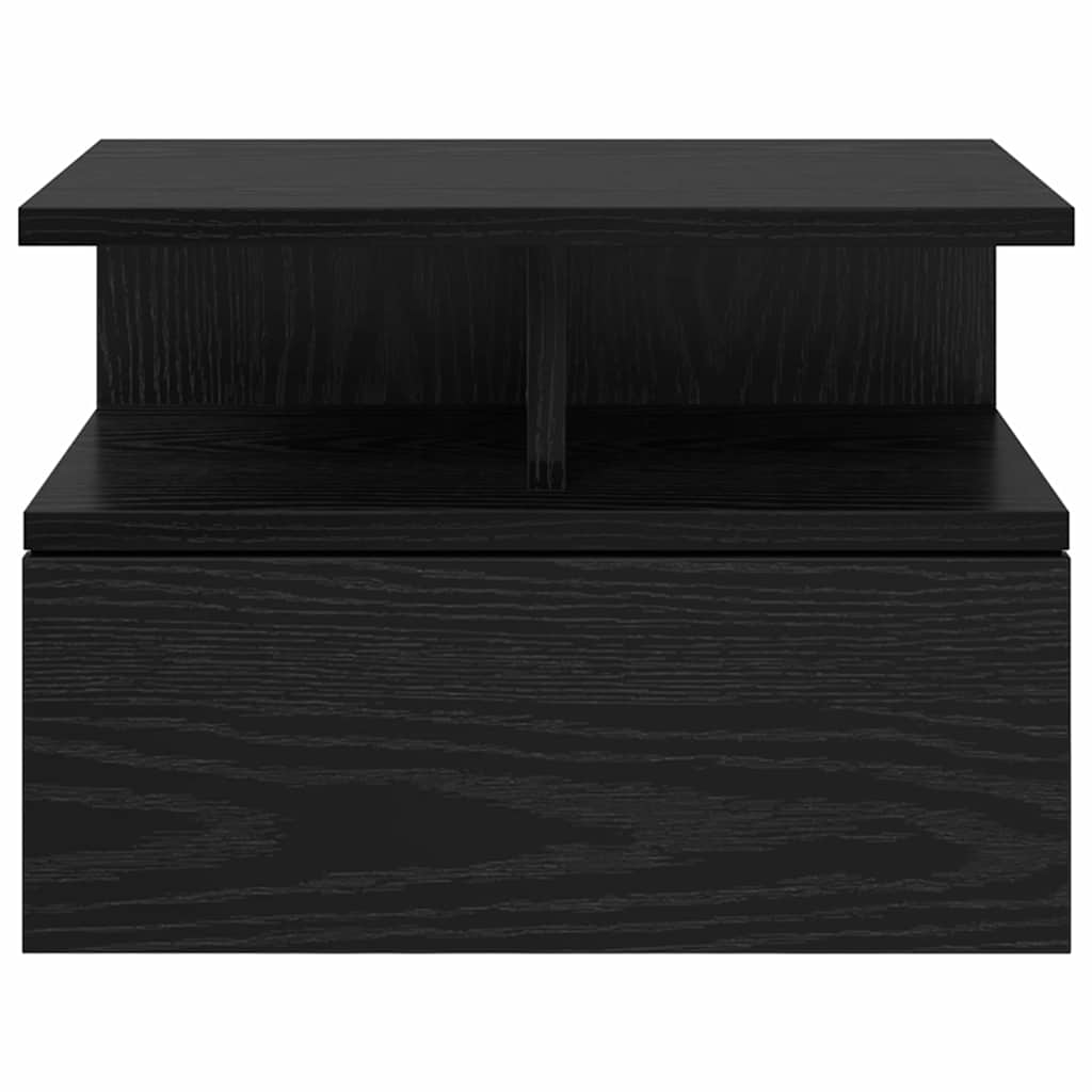 vidaXL Lustro Nocne z szufladą 2 pcs Czarny Dąb 40 x 31 x 28 cm