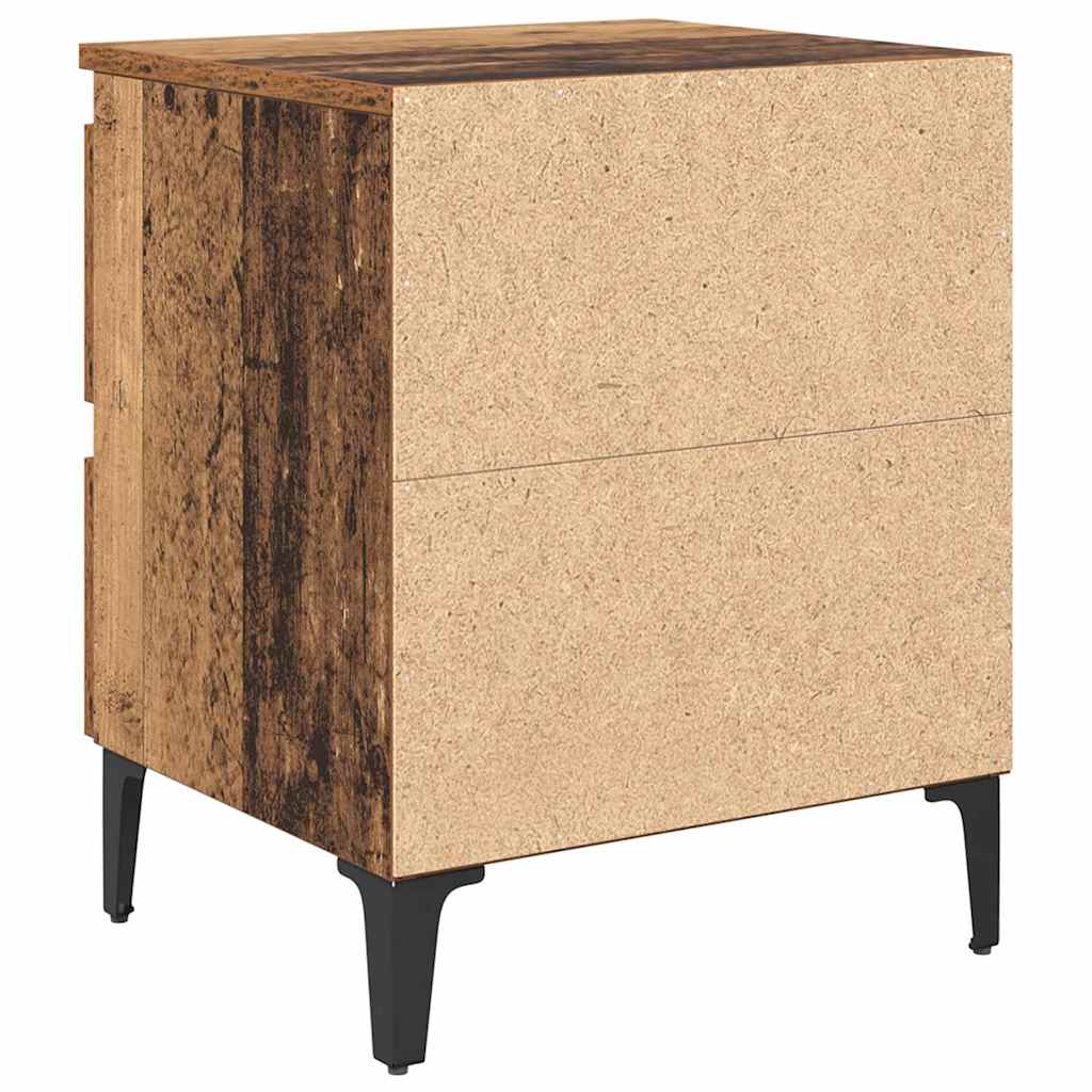 vidaXL Szafka Nocna 2 pcs Stare drewno 40 x 35 x 50 cm