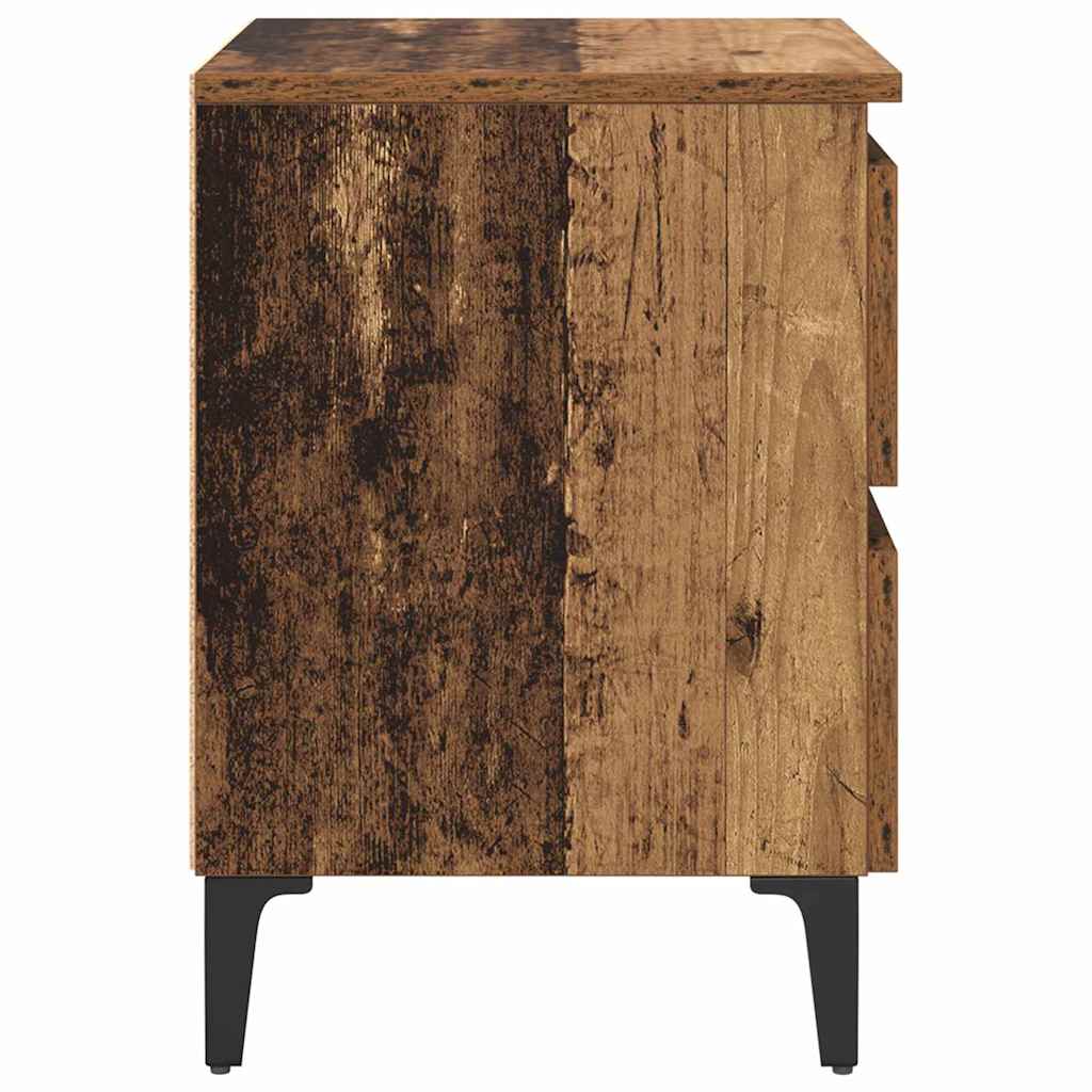 vidaXL Szafka Nocna 2 pcs Stare drewno 40 x 35 x 50 cm
