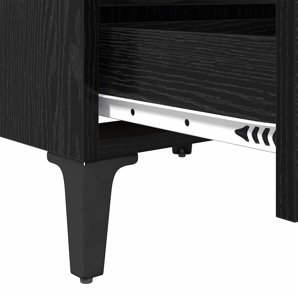 vidaXL Szafka Nocna Czarny dąb 40 x 35 x 50 cm Materiał drewnopochodny
