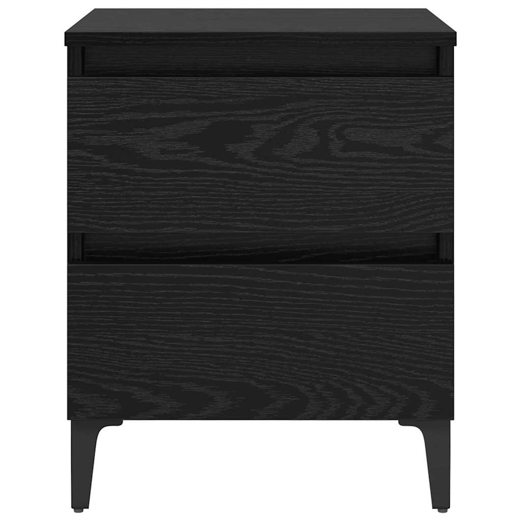 vidaXL Szafka Nocna Czarny dąb 40 x 35 x 50 cm Materiał drewnopochodny