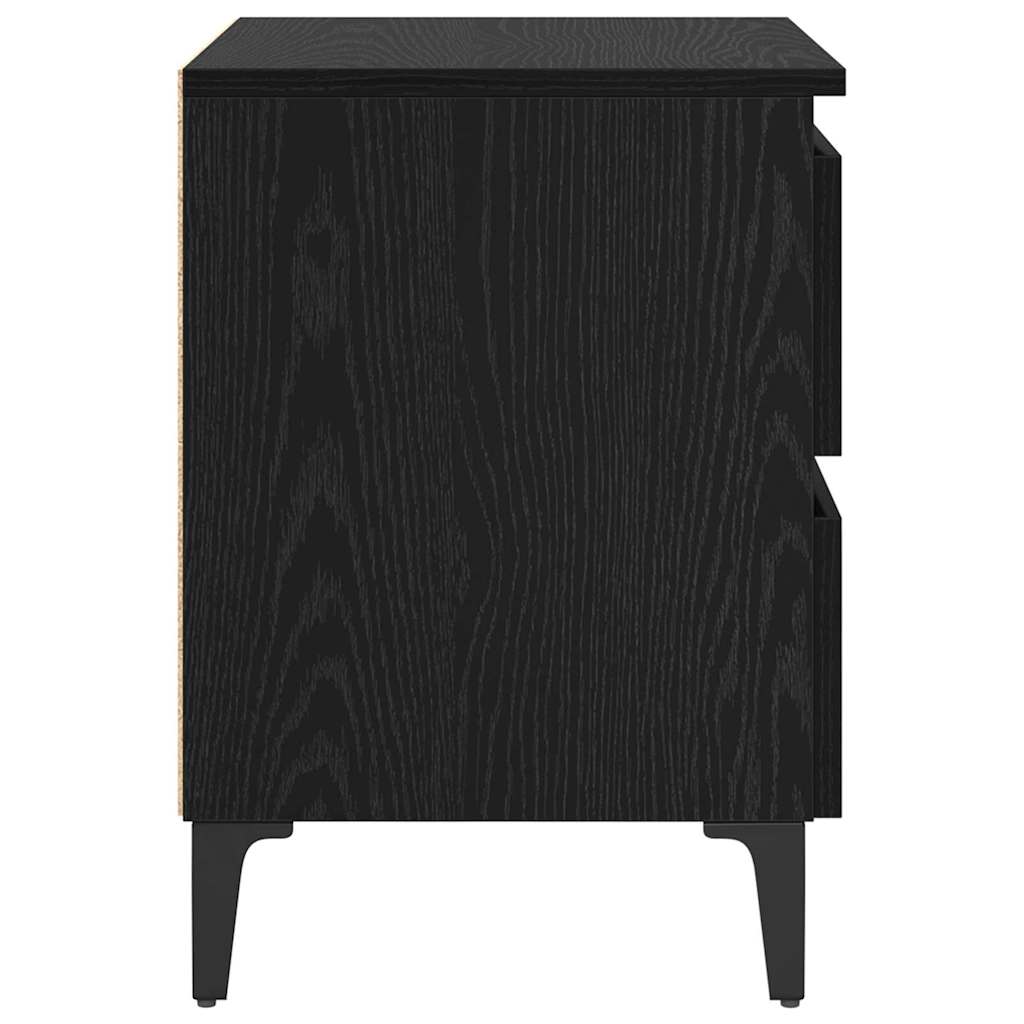 vidaXL Szafka Nocna Czarny dąb 40 x 35 x 50 cm Materiał drewnopochodny