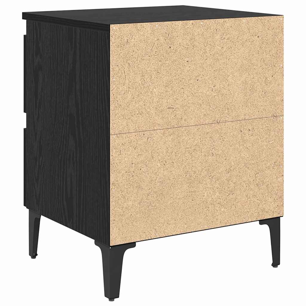 vidaXL Szafka Nocna 2 pcs Czarny dąb 40 x 35 x 50 cm