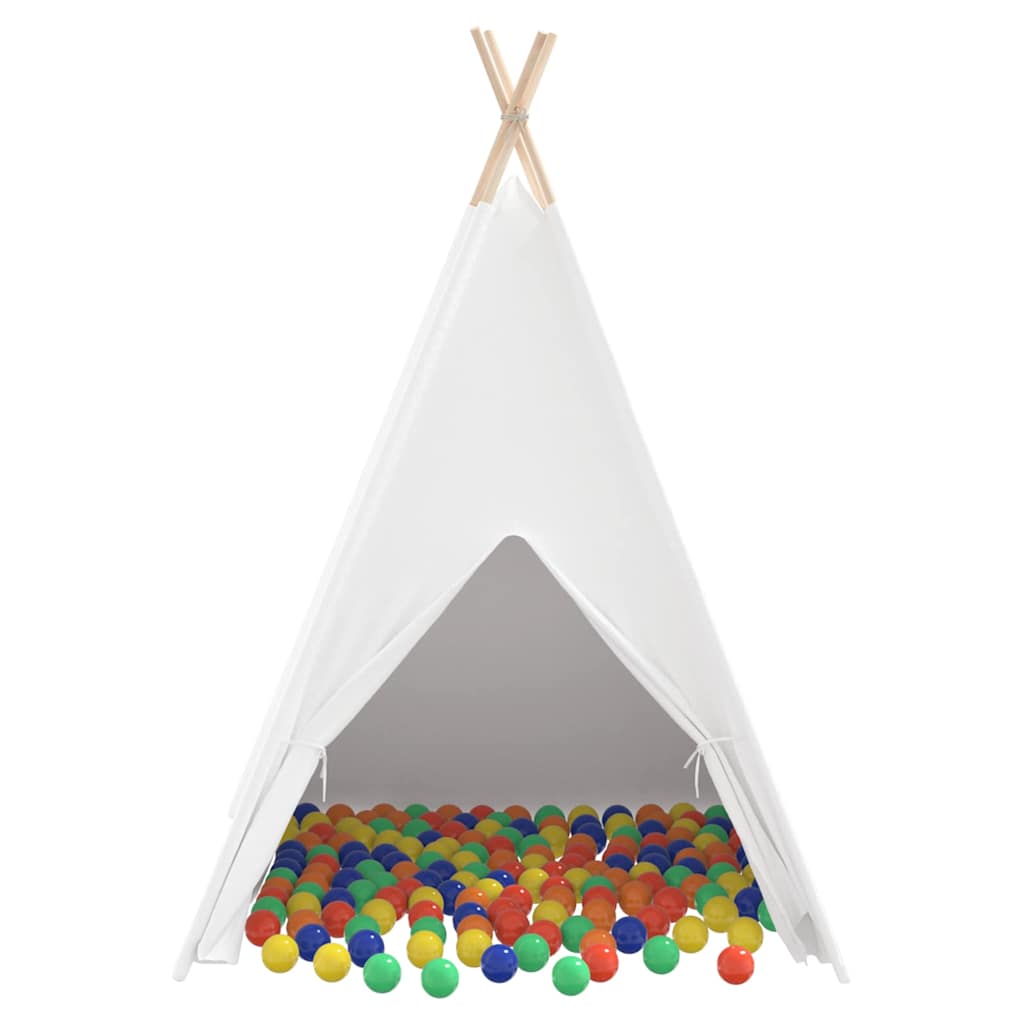 vidaXL Namiot Teepee Biały 120 x 120 x 150 cm Tkanina i plastik