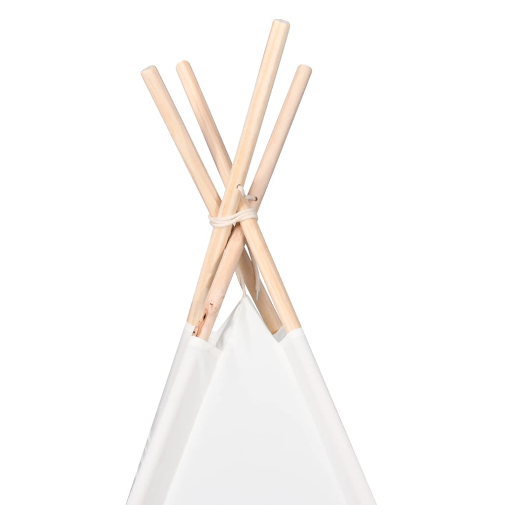 vidaXL Namiot Teepee Biały 120 x 120 x 150 cm Tkanina i plastik
