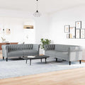 vidaXL Sofa do salonu 2 pcs Jasnoszary 201,5 x 74,5 x 74,5 cm tkanina