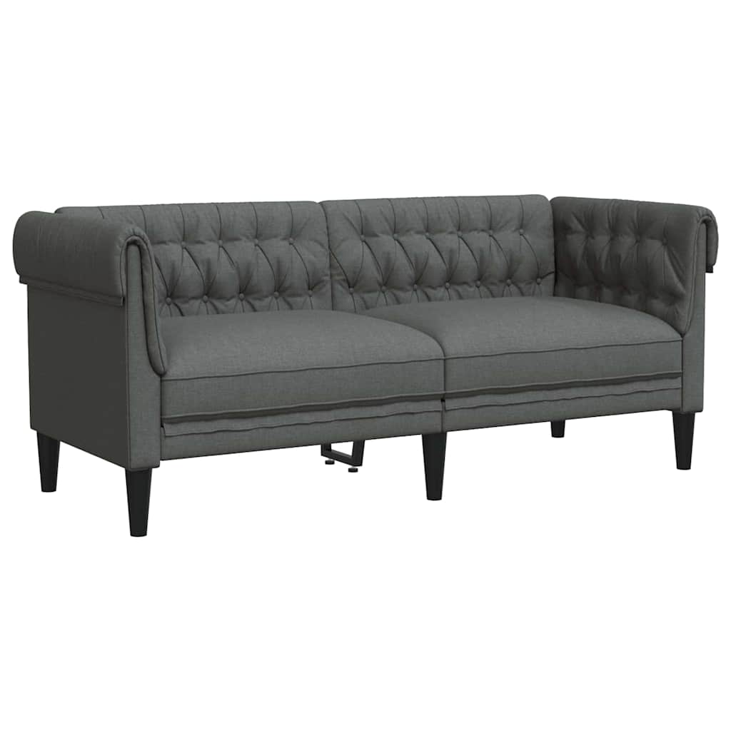 vidaXL Sofa do salonu 2 pcs Ciemnoszary 201,5 x 74,5 x 74,5 cm tkanina
