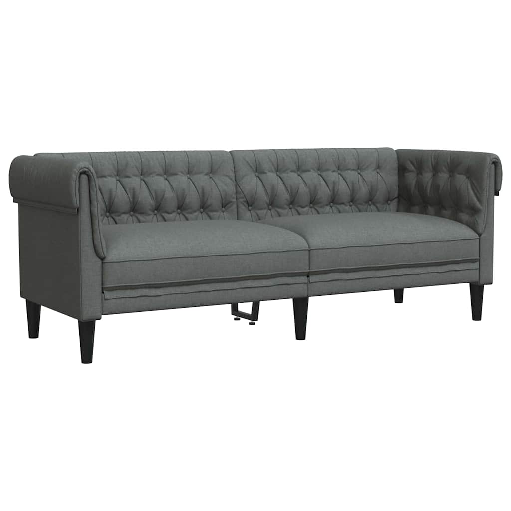 vidaXL Sofa do salonu 2 pcs Ciemnoszary 201,5 x 74,5 x 74,5 cm tkanina