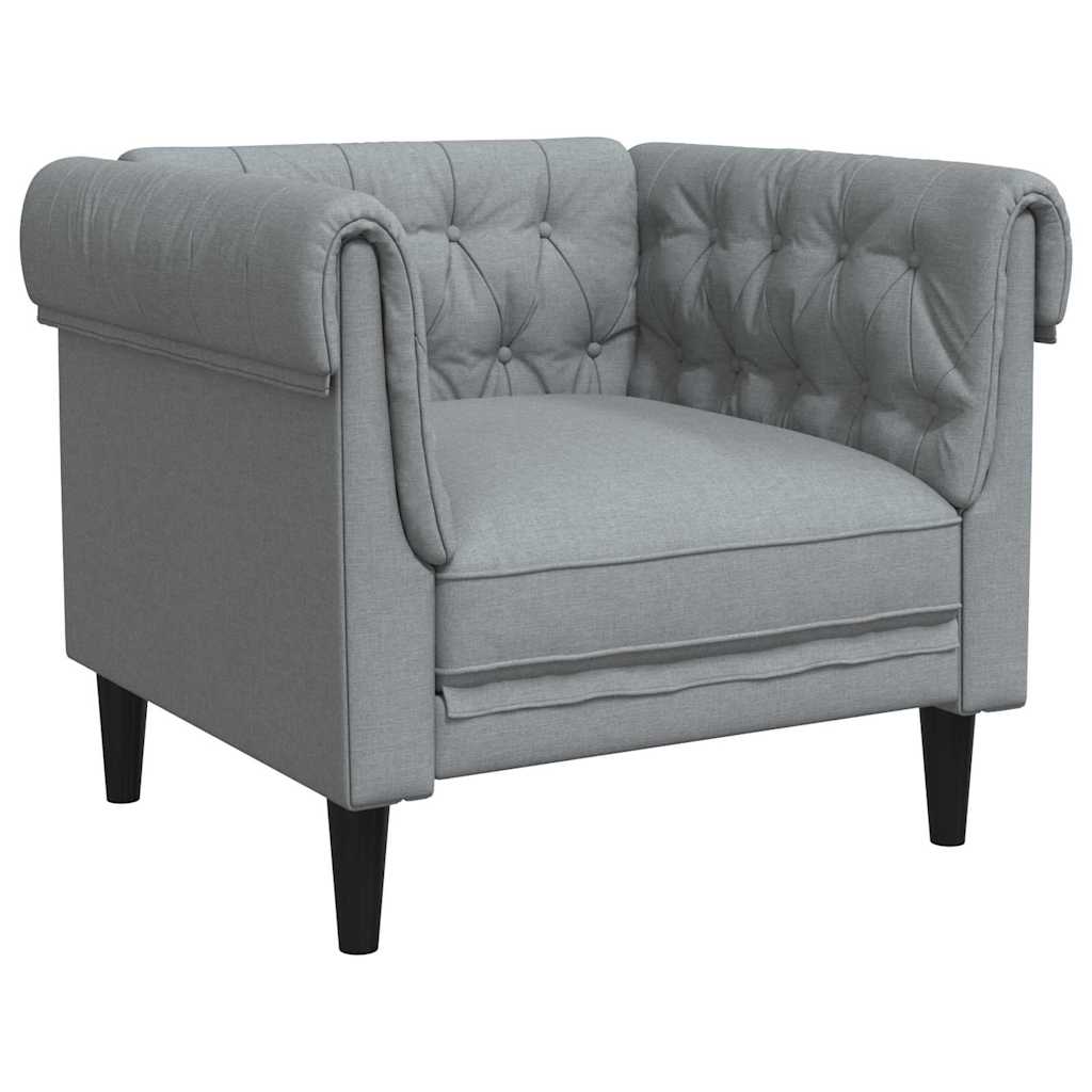 vidaXL Sofa do salonu 3 pcs Jasnoszary 201,5 x 74,5 x 74,5 cm tkanina