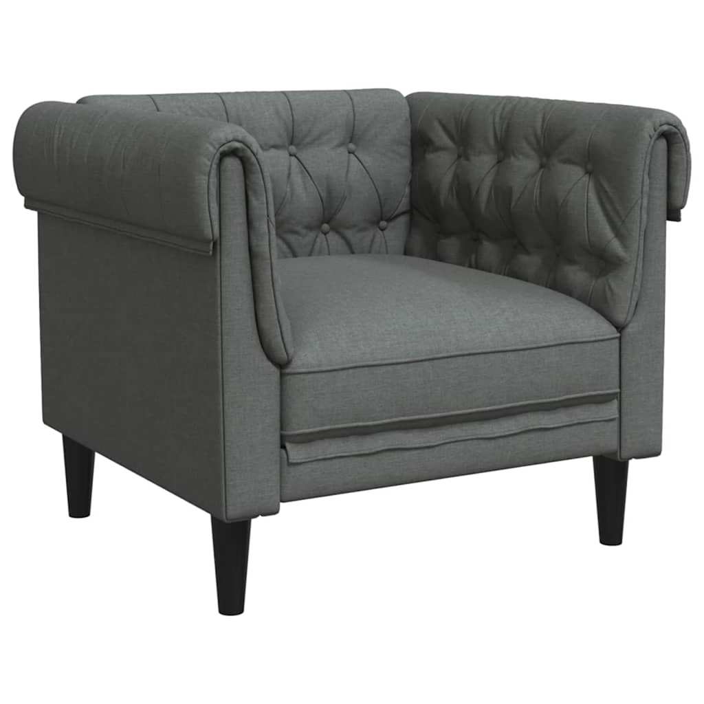 vidaXL Sofa do salonu 3 pcs Ciemnoszary 201,5 x 74,5 x 74,5 cm tkanina