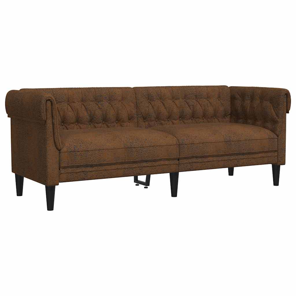 vidaXL Sofa do salonu 2 szt. Brązowy tkanina