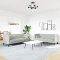 vidaXL Sofa do salonu 2 pcs Jasnoszary 194 x 74,5 x 70,5 cm Aksamit