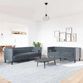 vidaXL Sofa do salonu 2 pcs Ciemnoszary 194 x 74,5 x 70,5 cm Aksamit
