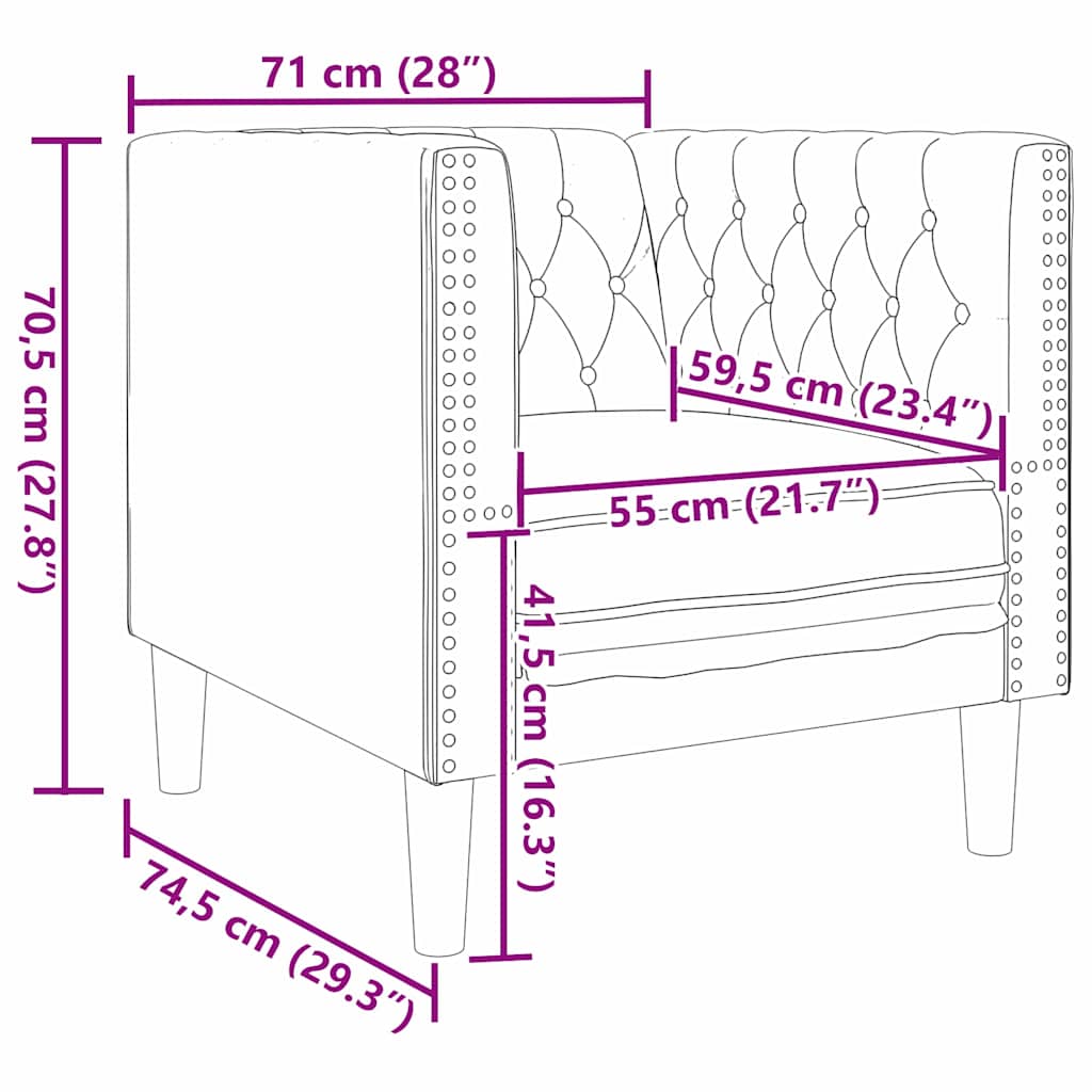 vidaXL Sofa do salonu 3 pcs Ciemnoszary 194 x 74,5 x 70,5 cm Aksamit