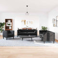 vidaXL Sofa do salonu 3 pcs Czarny 194 x 74,5 x 70,5 cm Aksamit