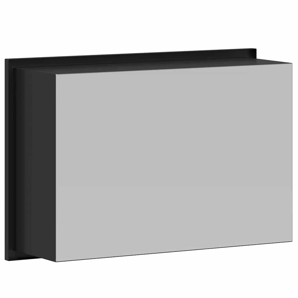vidaXL Nisza prysznicowa Czarny 30 x 20 x 9,5 cm Stal nierdzewna