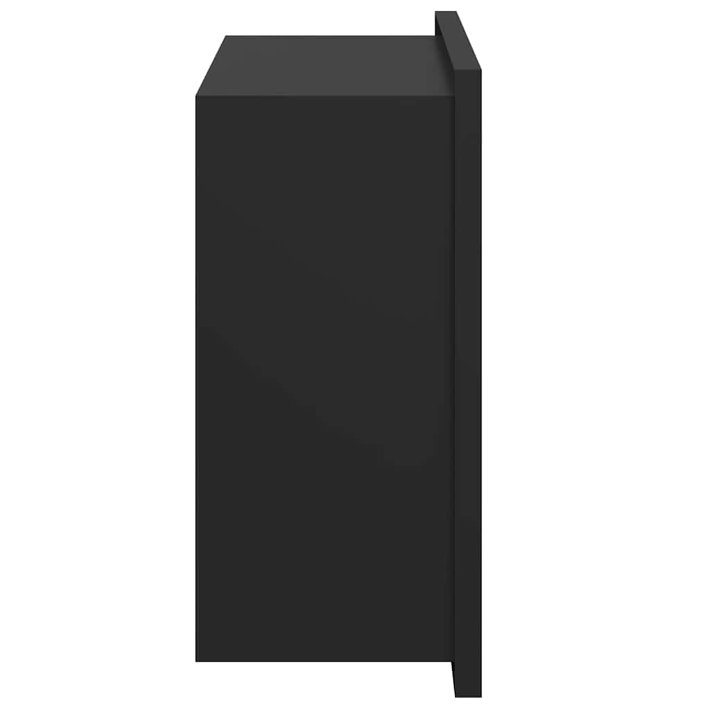 vidaXL Nisza prysznicowa Czarny 30 x 20 x 9,5 cm Stal nierdzewna