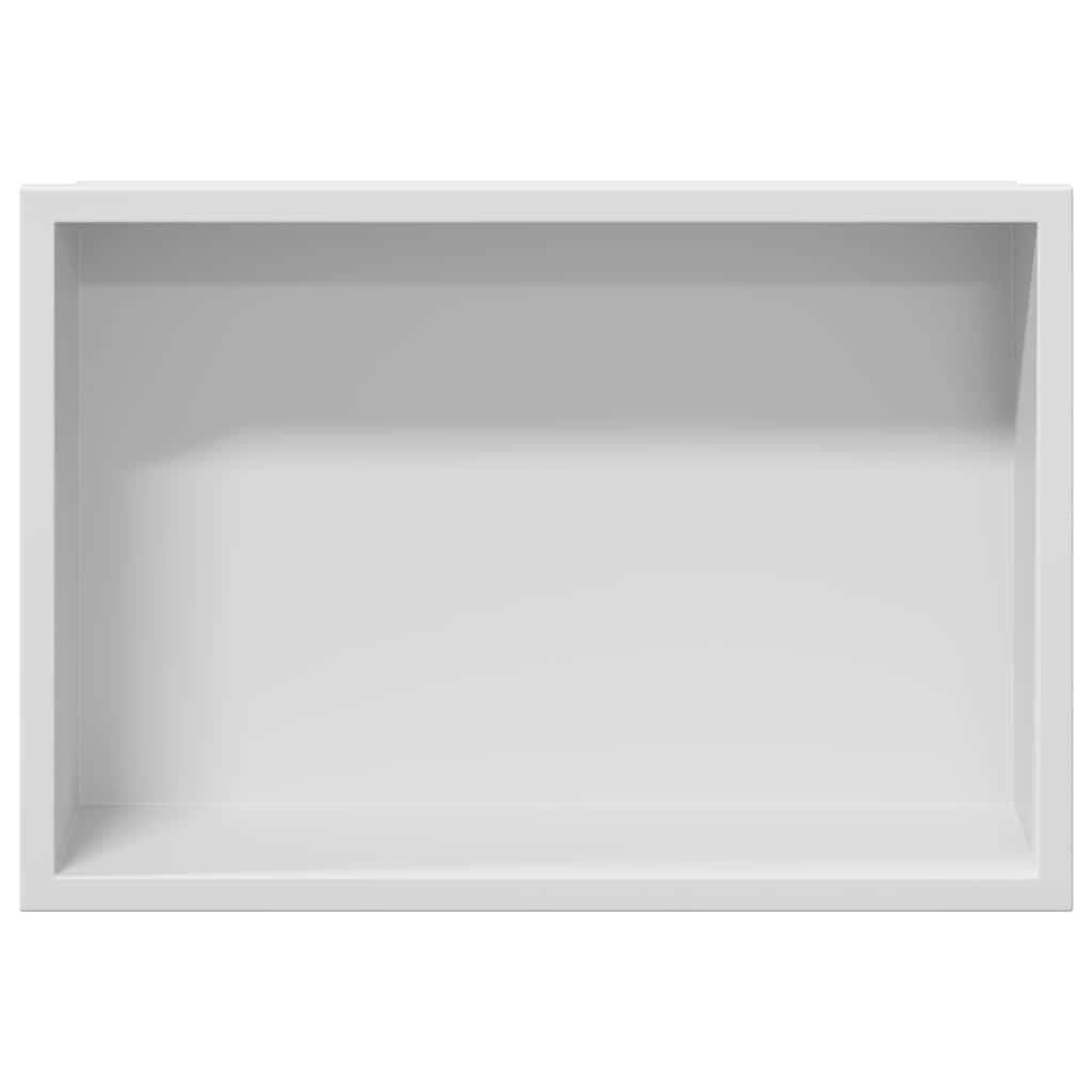 vidaXL Nisza prysznicowa Biały 30 x 20 x 9,5 cm Stal nierdzewna