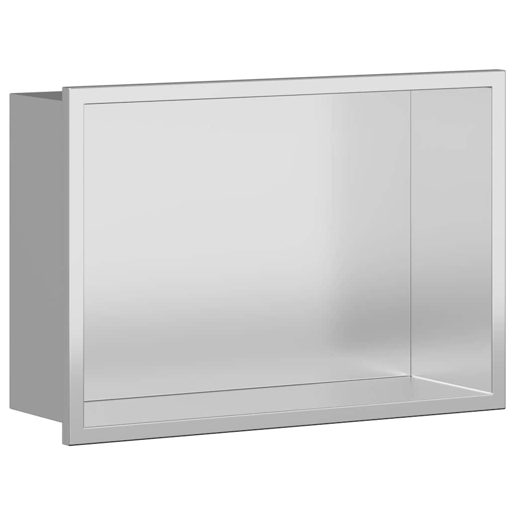 vidaXL Nisza prysznicowa srebrny 30 x 20 x 9,5 cm Stal nierdzewna
