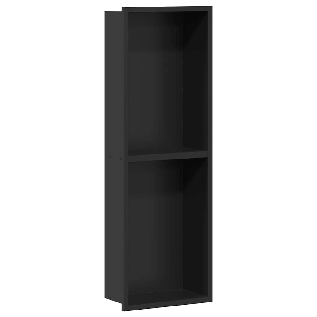 vidaXL Nisza prysznicowa Czarny 60 x 20 x 9,5 cm Stal nierdzewna