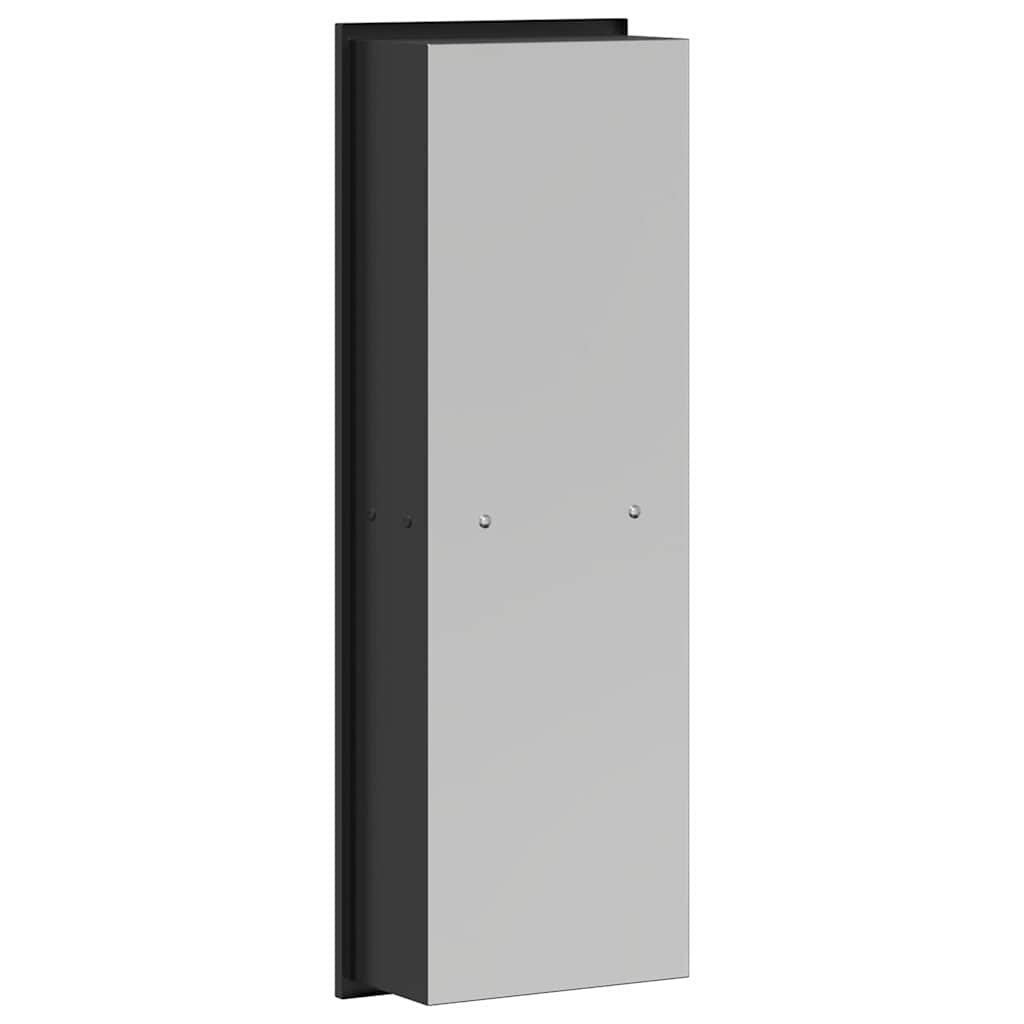 vidaXL Nisza prysznicowa Czarny 60 x 20 x 9,5 cm Stal nierdzewna