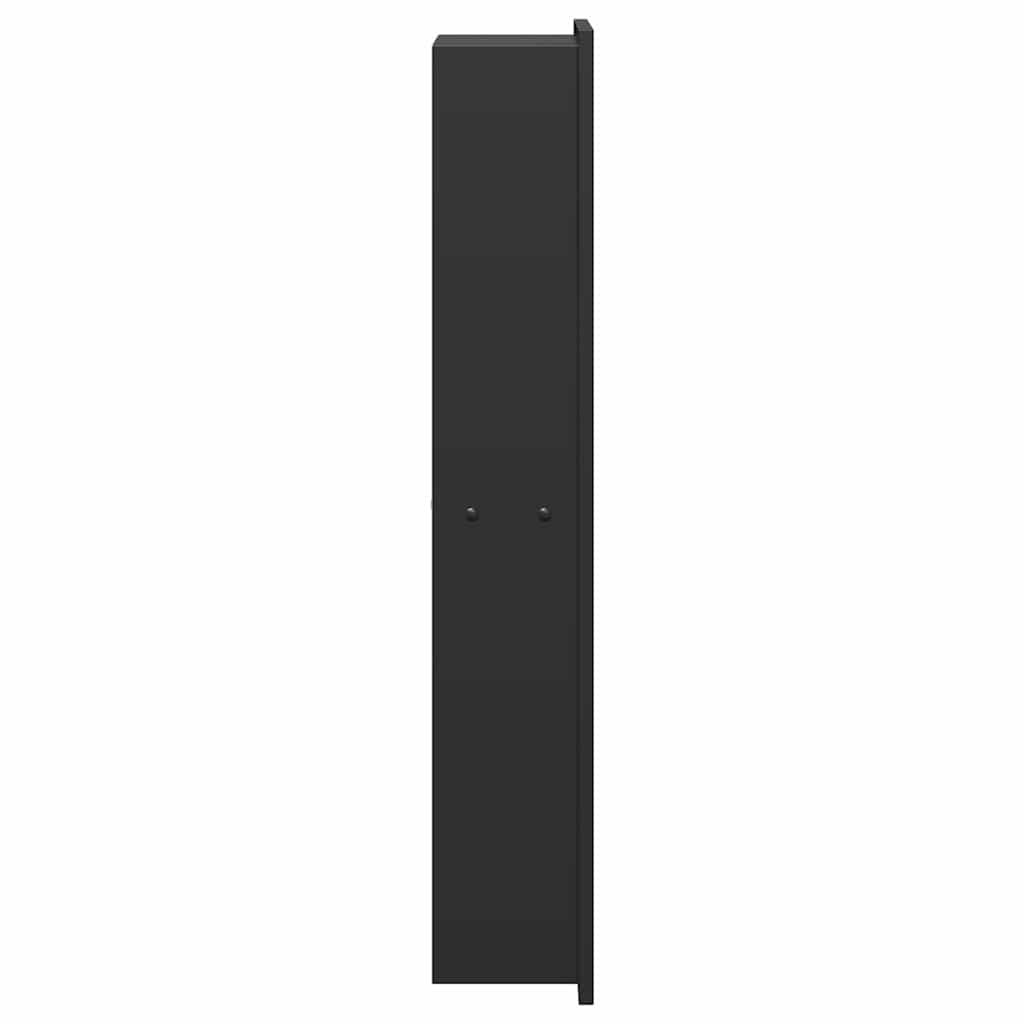 vidaXL Nisza prysznicowa Czarny 60 x 20 x 9,5 cm Stal nierdzewna
