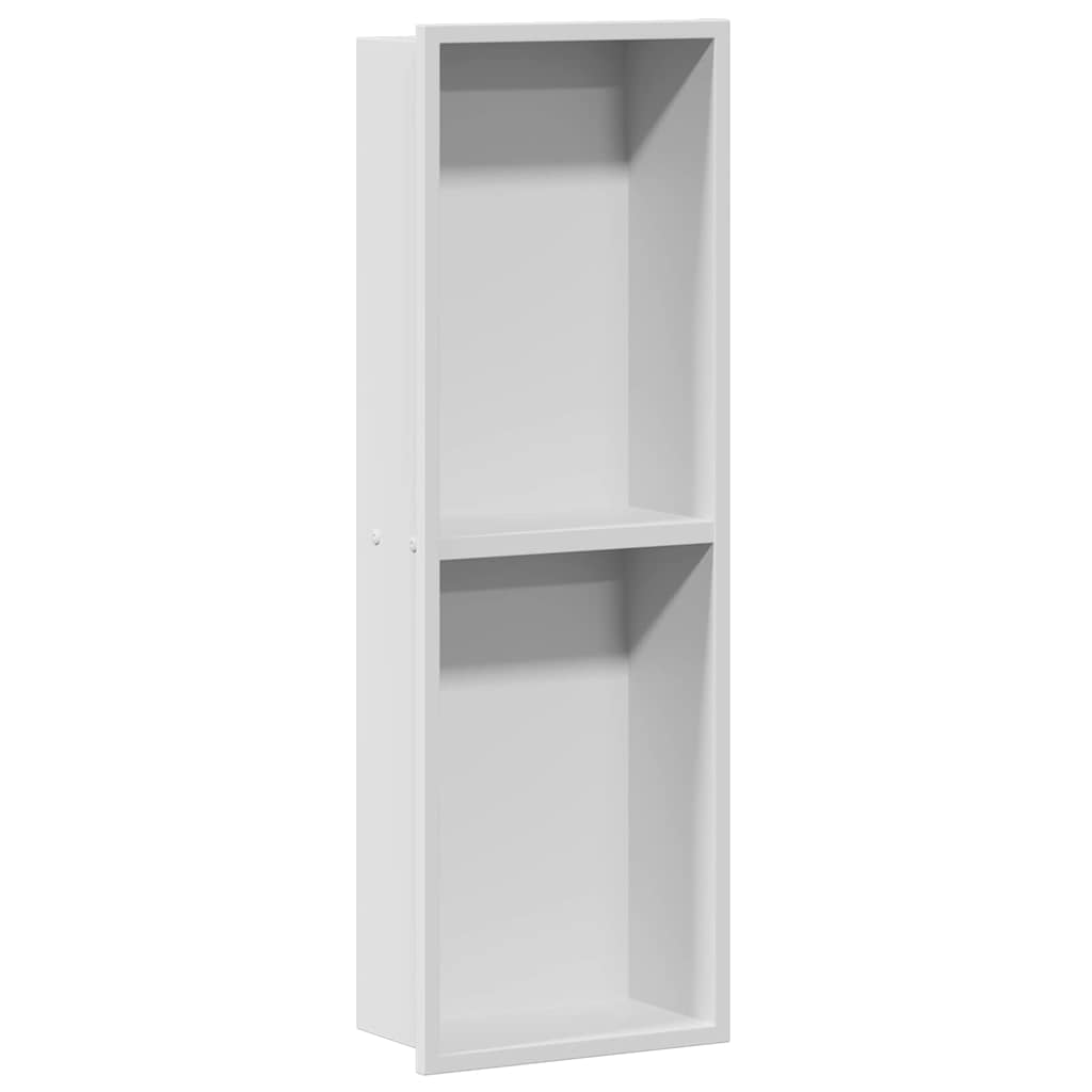 vidaXL Nisza prysznicowa Biały 60 x 20 x 9,5 cm Stal nierdzewna