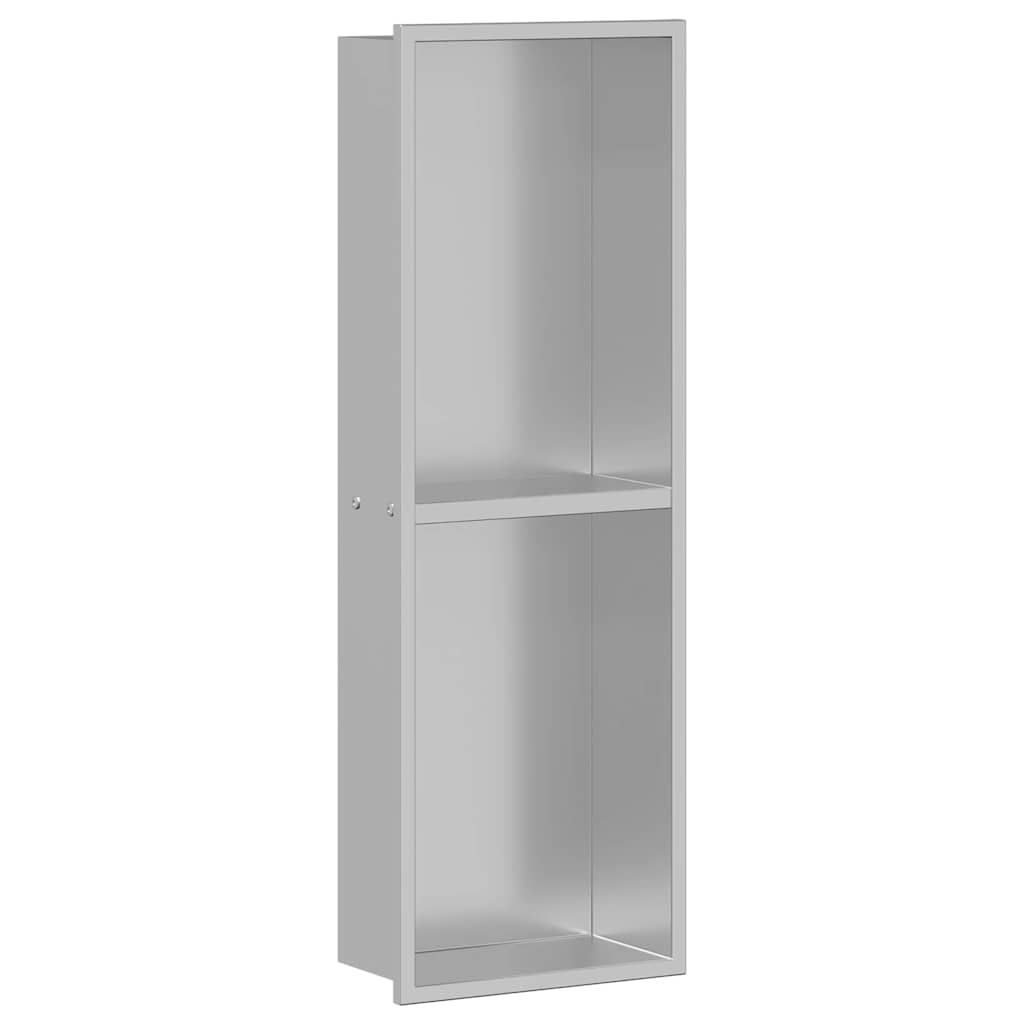 vidaXL Nisza prysznicowa Srebrny 60 x 20 x 9,5 cm Stal nierdzewna