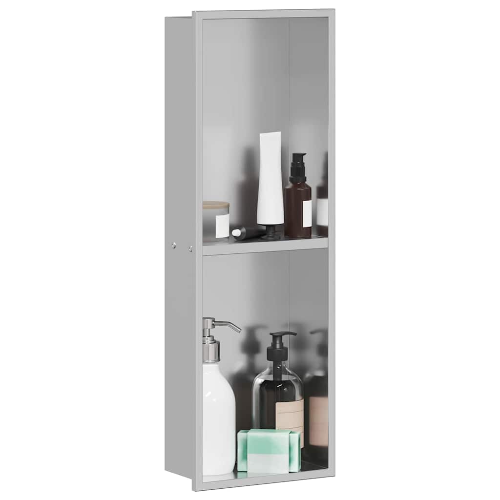 vidaXL Nisza prysznicowa Srebrny 60 x 20 x 9,5 cm Stal nierdzewna