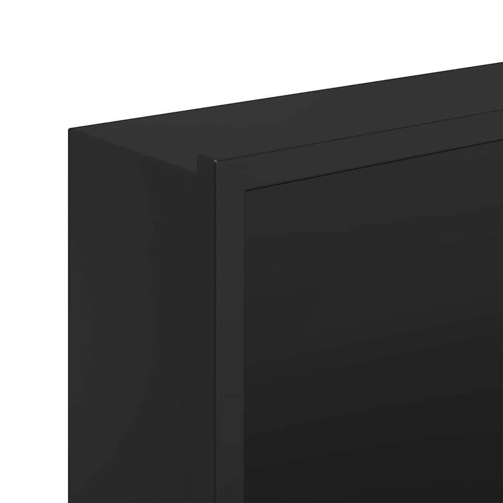 vidaXL Nisza prysznicowa Czarny 90 x 20 x 9,5 cm Stal nierdzewna