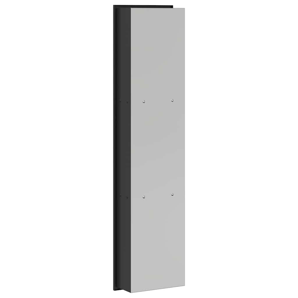 vidaXL Nisza prysznicowa Czarny 90 x 20 x 9,5 cm Stal nierdzewna