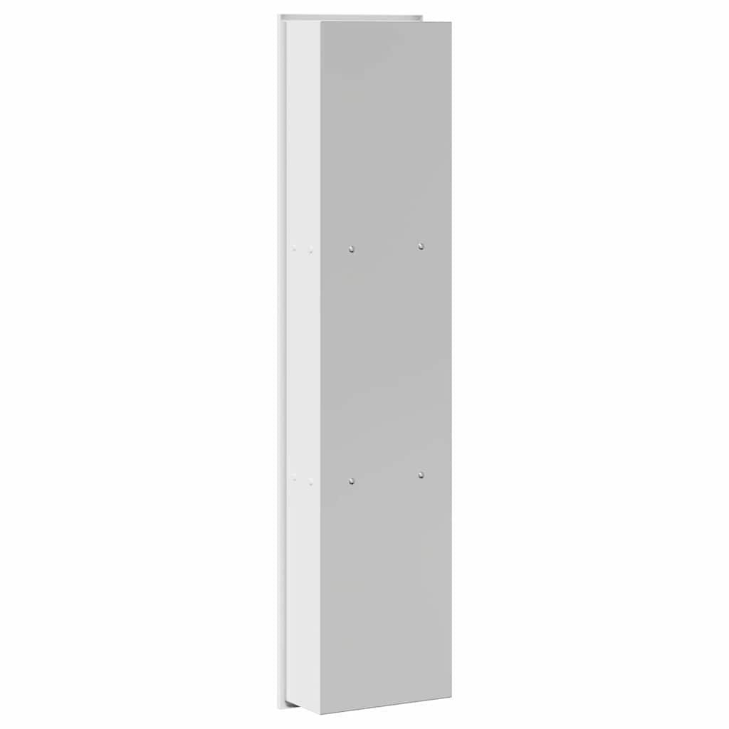 vidaXL Nisza prysznicowa Biały 90 x 20 x 9,5 cm Stal nierdzewna