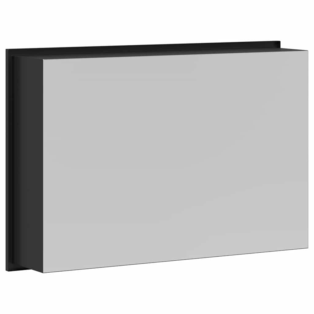vidaXL Nisza prysznicowa Czarny 45 x 30 x 9,5 cm Stal nierdzewna