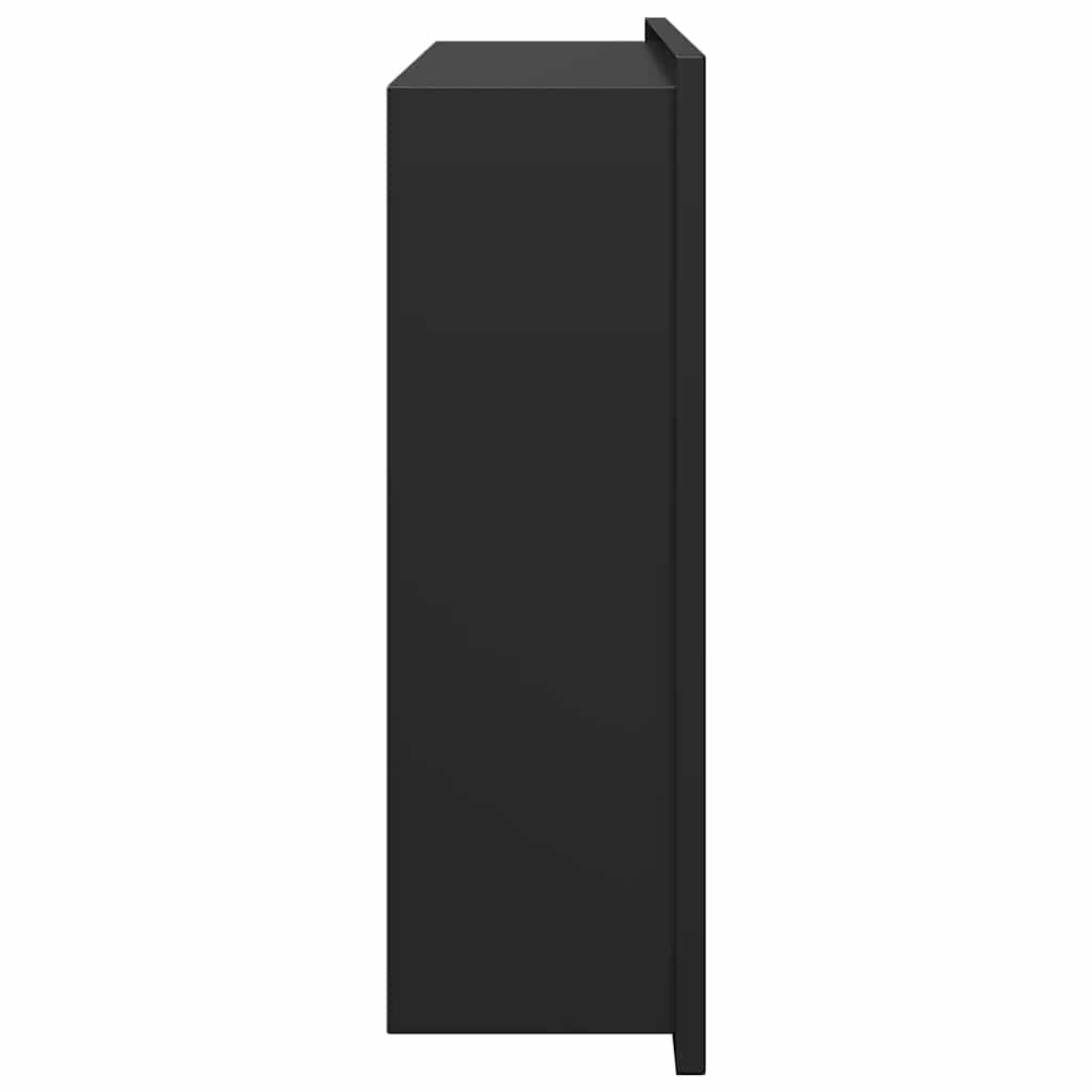 vidaXL Nisza prysznicowa Czarny 45 x 30 x 9,5 cm Stal nierdzewna
