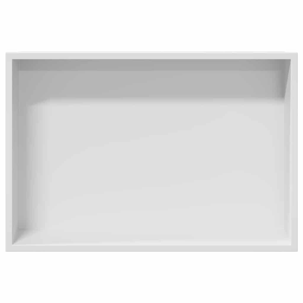 vidaXL Nisza prysznicowa Biały 45 x 30 x 9,5 cm Stal nierdzewna