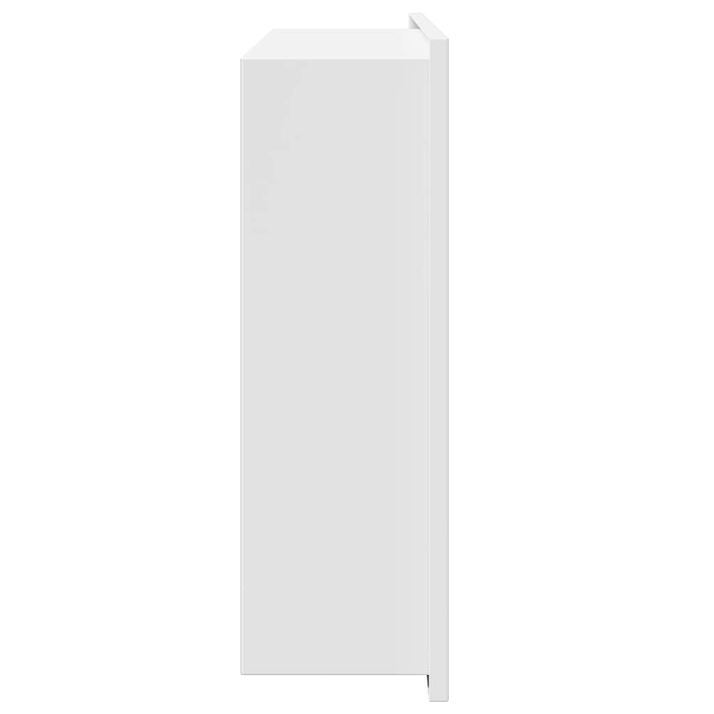 vidaXL Nisza prysznicowa Biały 45 x 30 x 9,5 cm Stal nierdzewna