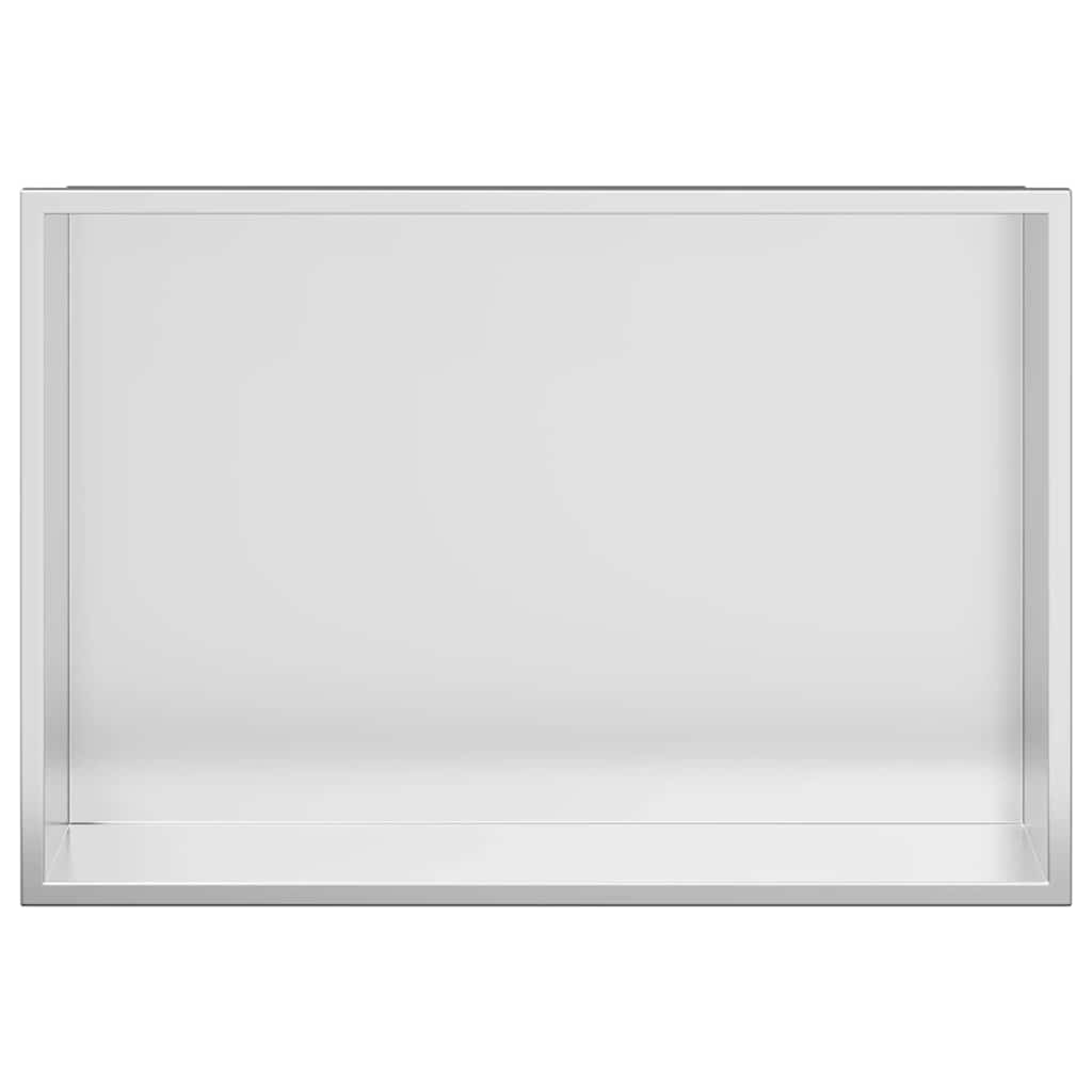 vidaXL Nisza prysznicowa Srebrny 45 x 30 x 9,5 cm Stal nierdzewna