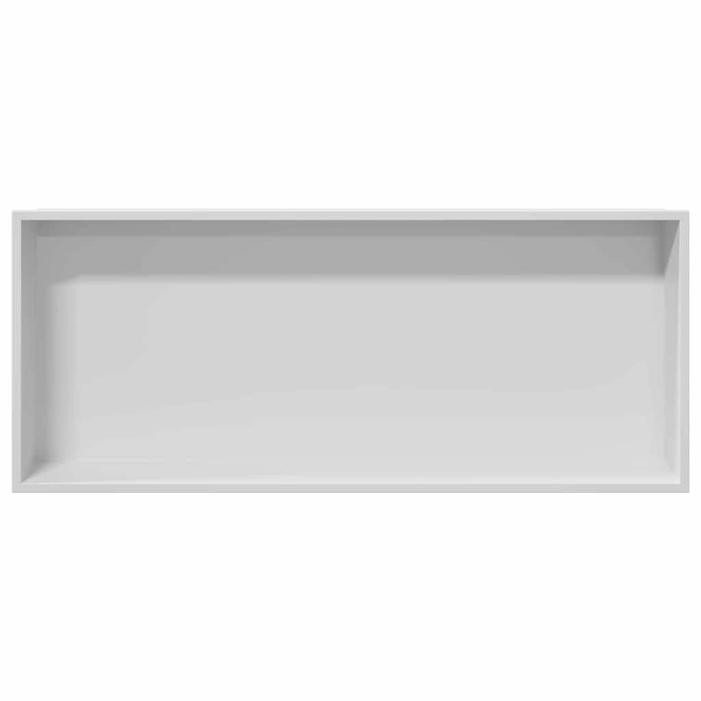 vidaXL Nisza prysznicowa Biały 75 x 30 x 9,5 cm Stal nierdzewna