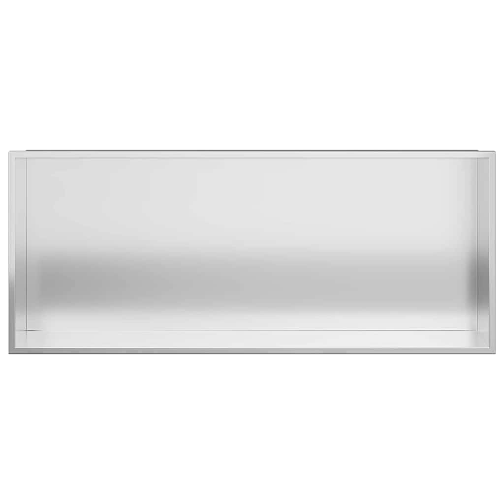 vidaXL Nisza prysznicowa Srebrny 75 x 30 x 9,5 cm Stal nierdzewna