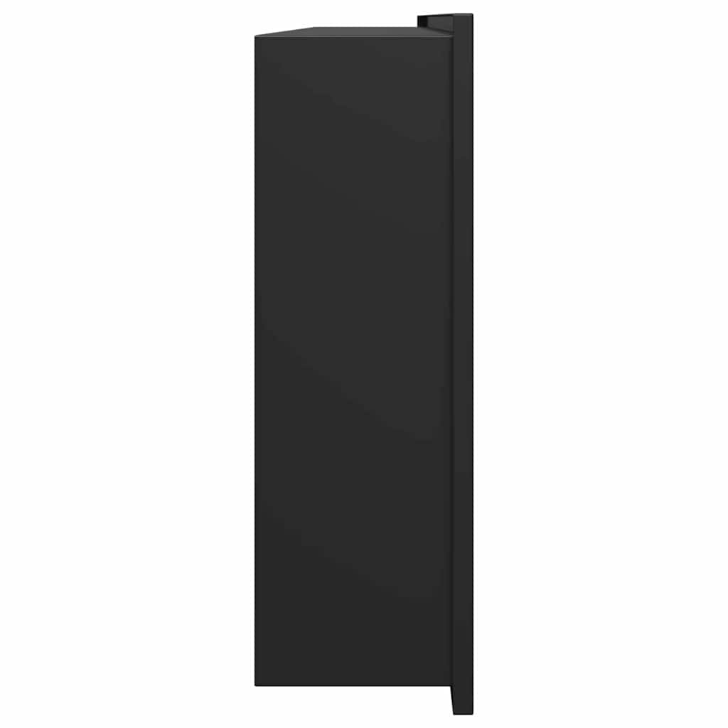 vidaXL Nisza prysznicowa Czarny 90 x 30 x 9,5 cm Stal nierdzewna