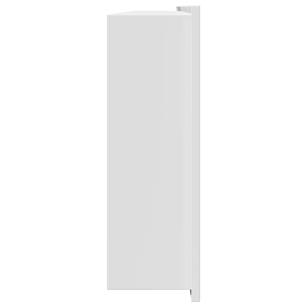 vidaXL Nisza prysznicowa Biały 90 x 30 x 9,5 cm Stal nierdzewna
