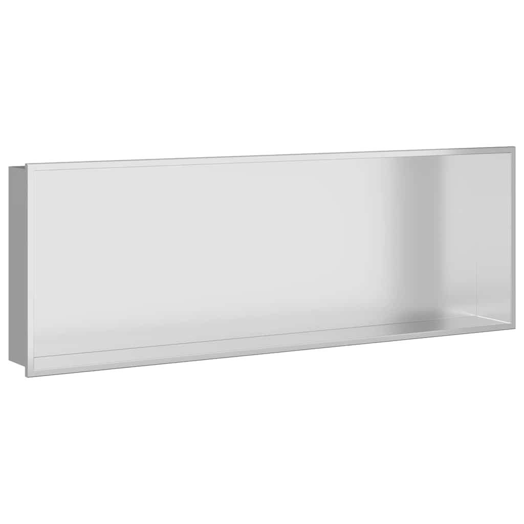 vidaXL Nisza prysznicowa Srebrny 90 x 30 x 9,5 cm Stal nierdzewna