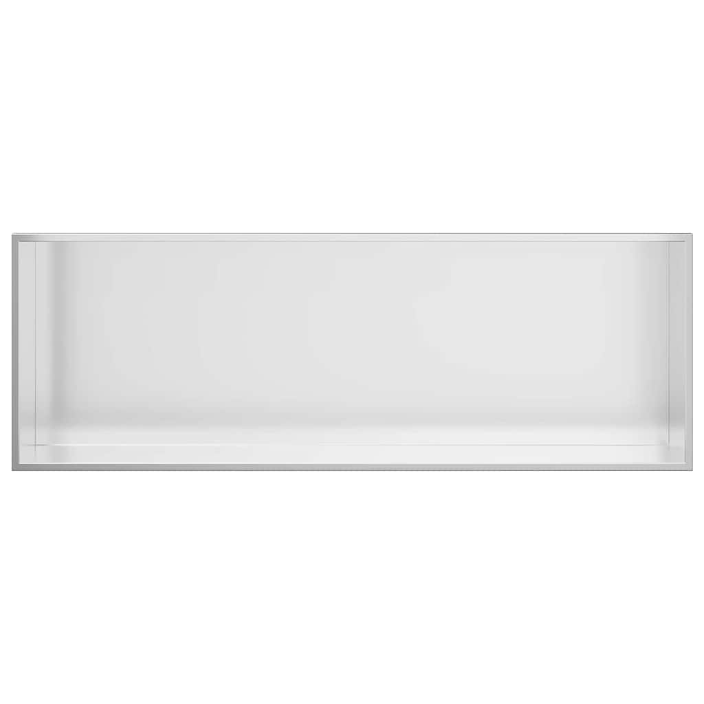 vidaXL Nisza prysznicowa Srebrny 90 x 30 x 9,5 cm Stal nierdzewna
