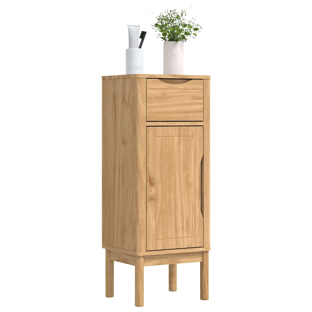 vidaXL Szafka Łazienkowa z szufladą FLORO Woskowy Brąz 35 x 30 x 90 cm
