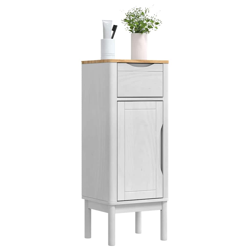 vidaXL Szafka Łazienkowa z szufladą FLORO Biały 35 x 30 x 90 cm