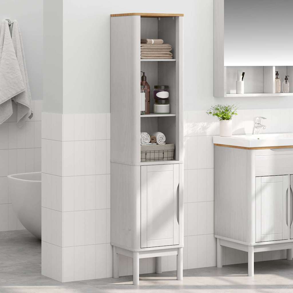 vidaXL Wysoka szafka łazienkowa z półką FLORO Biały 35 x 30 x 160 cm