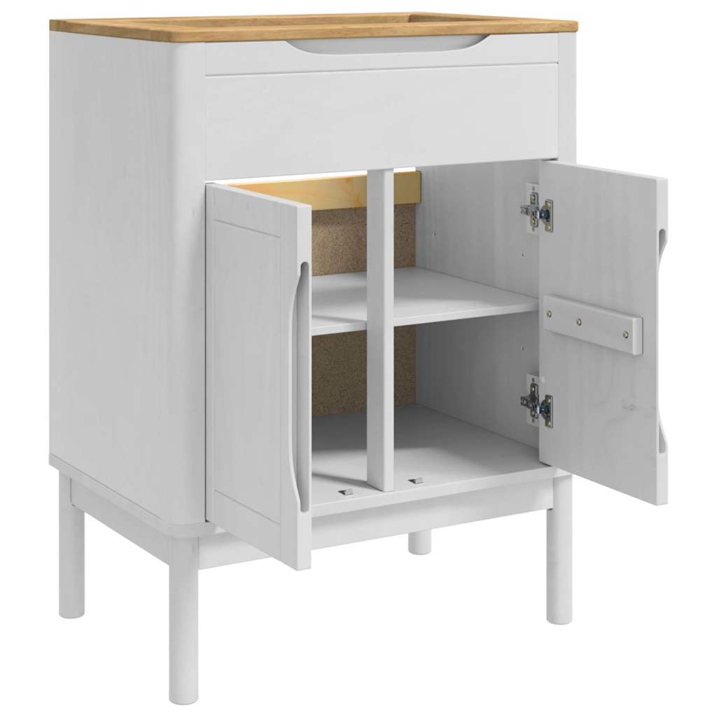 vidaXL Szafka pod umywalkę z półką FLORO Biały 60 x 40 x 80 cm
