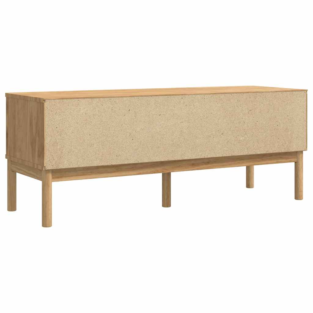vidaXL Ławka do korytarza z półką FLORO Woskowy Brąz 115 x 40 x 45 cm